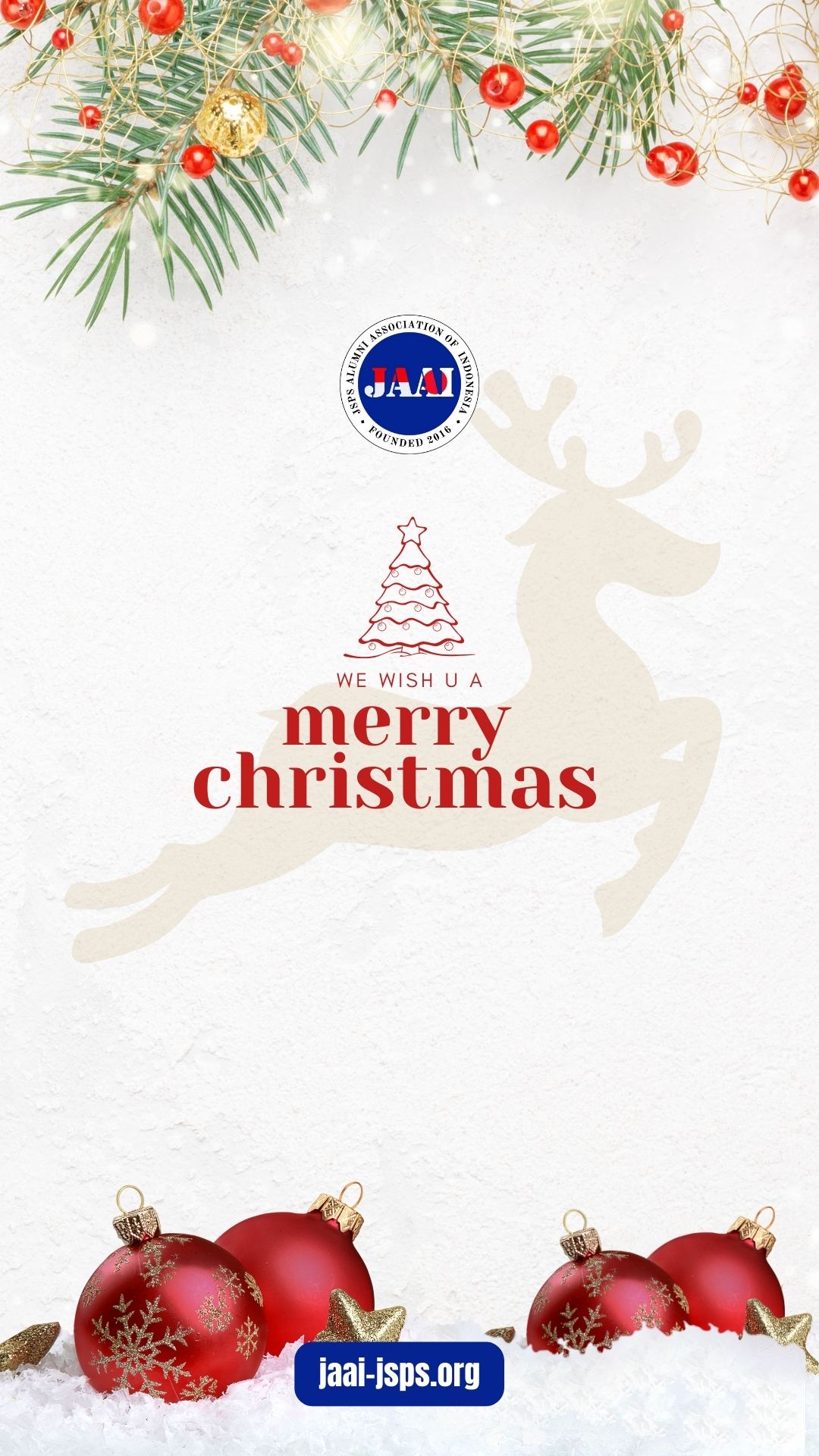 Kartu Ucapan Selamat Hari Raya Natal 2025 JAAI JSPS Indonesia